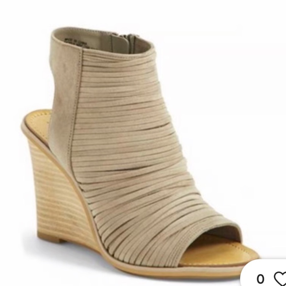 Hinge Turner Open Toe Wedge Bootie